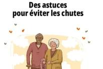 visuel de la brochure astuces contre les chutes illustrant des personnes âgées
