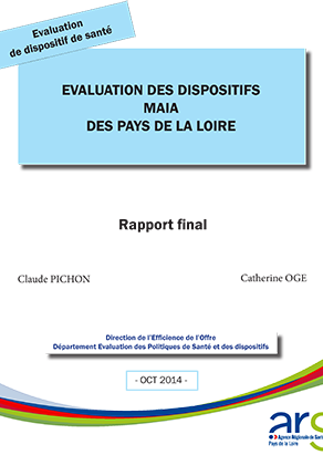 couverture du rapport d'évaluation des dispositifs MAIA des pays de la loire réalisé en octobre 2014
