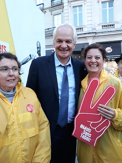 Jean-Jacques Coiplet, Directeur général de l'ARS Pays de la Loire et Valérie Guitet, ambassadrice Moi(s)s sans tabac pour les Pays de la Loire : les équipes restent mobilisées tout le mois de novembre !