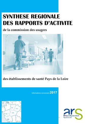 Couverture de la synthèse régionale 2017 des rapports d'activité de la commission des usagers