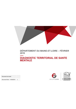 Couverture du diagnostic territorial de santé mentale de Maine et Loire.