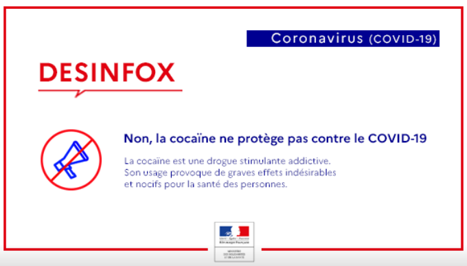 Non, la cocaïne ne protège pas du Covid-19