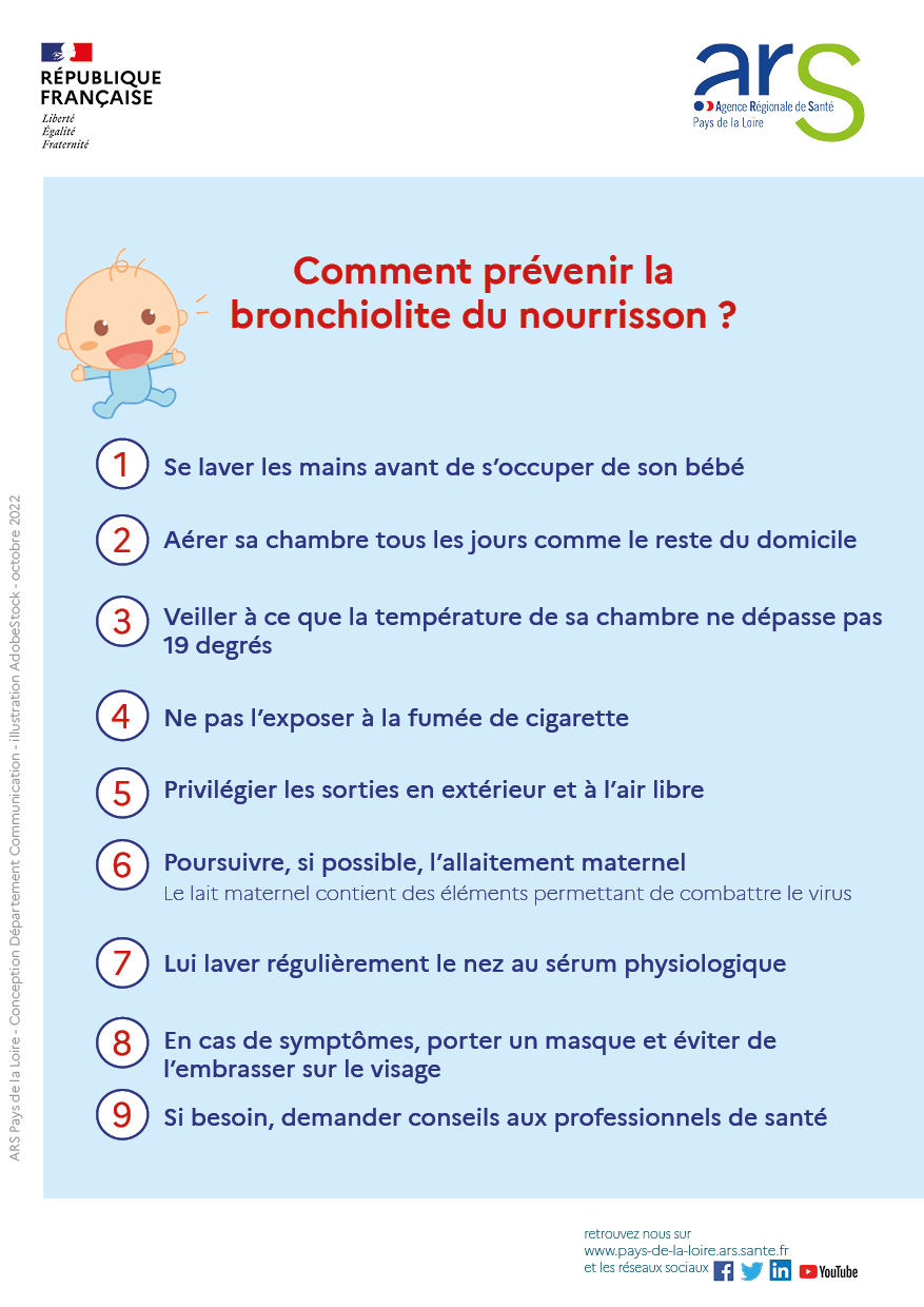 Flyer Comment prévenir la bronchiolite du nourrisson ?