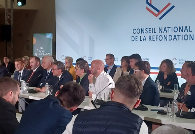 Volet santé du Conseil national de la refondation en Mayenne en présence du Président de la république