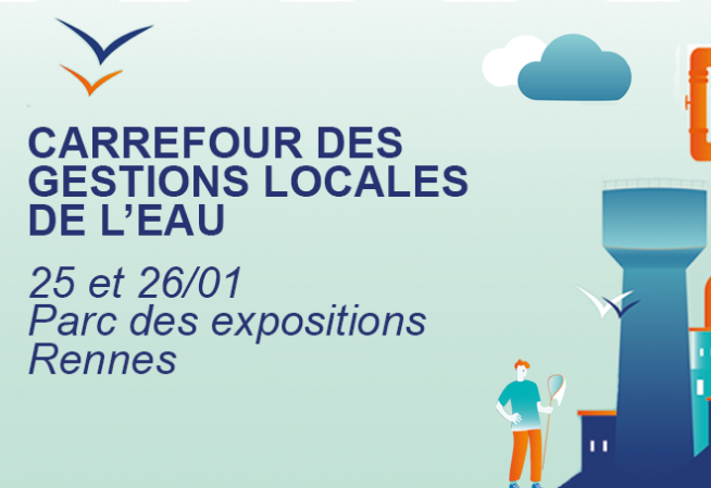 Visuel de l'événement "Carrefour des gestions locales de l'eau" les 25 et 26 janvier.