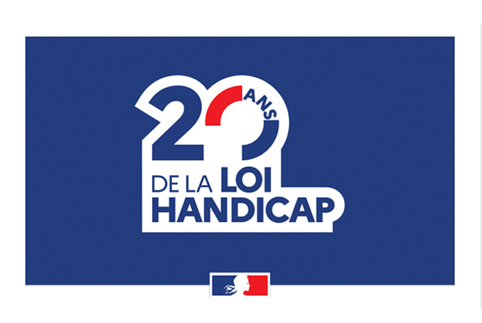 Visuel du Ministère de la santé représentant le 20 des 20ans de la Loire Handicap, avec le logo de la Marianne